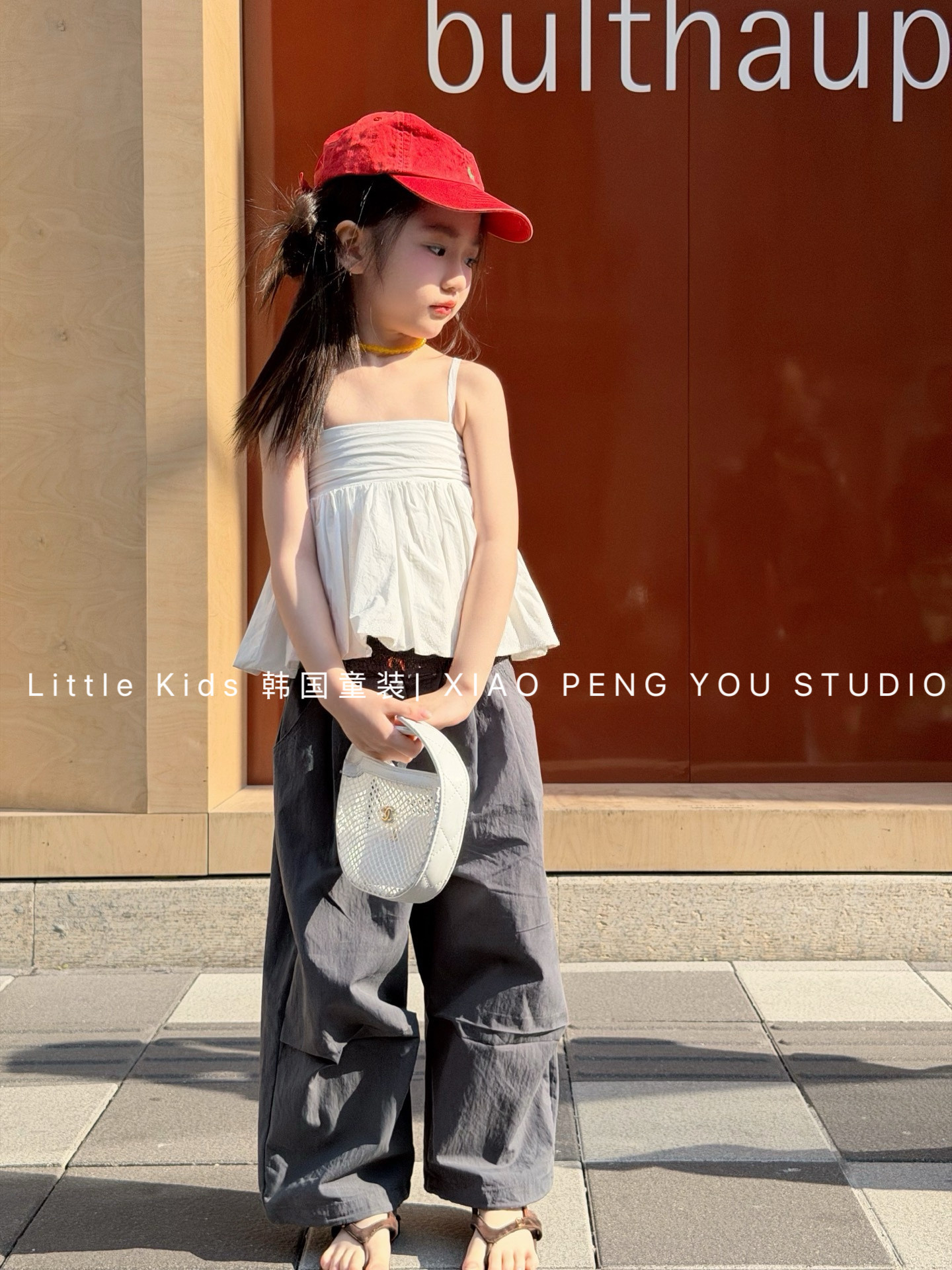 女童ins风吊带背心夏装2026新女宝无袖上衣娃娃衫T恤休闲裤两件套,淘宝优惠券,粉丝福利购,淘宝优惠卷