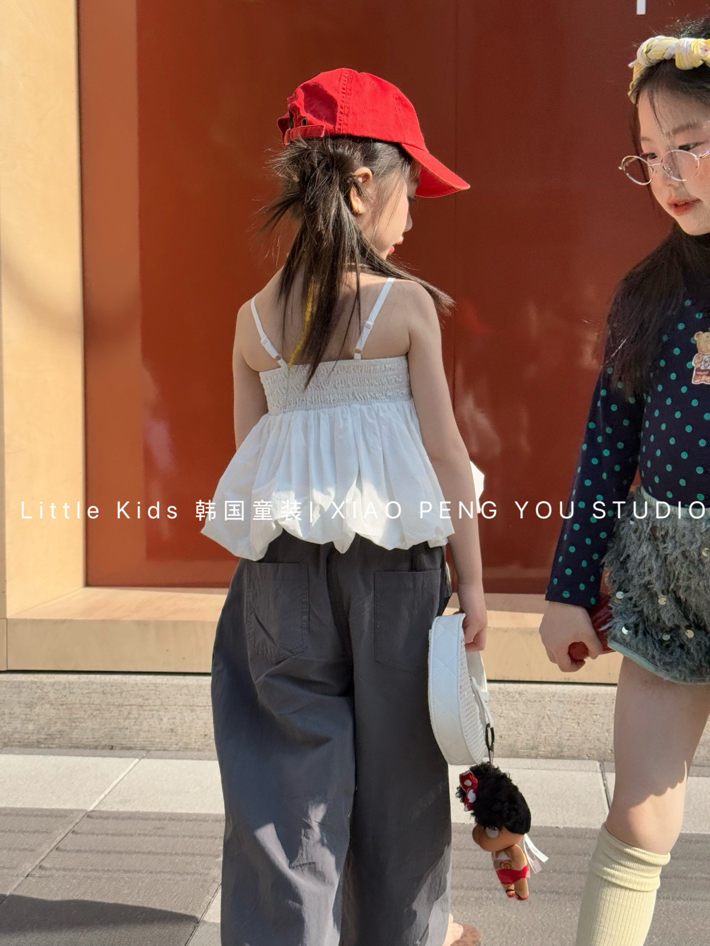 女童ins风吊带背心夏装2026新女宝无袖上衣娃娃衫T恤休闲裤两件套,淘宝优惠券,粉丝福利购,淘宝优惠卷