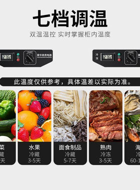 坚峰四门冰箱商用立式雪柜冷藏冷冻保鲜柜商用四六门冰柜展示柜冷