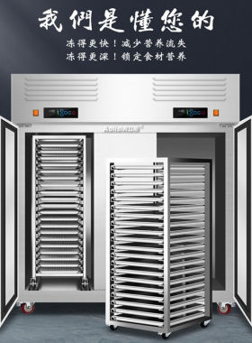 奥立斯插盘冰柜风冷无霜深冷速度机-45℃冷冻慕斯面团水饺包子油