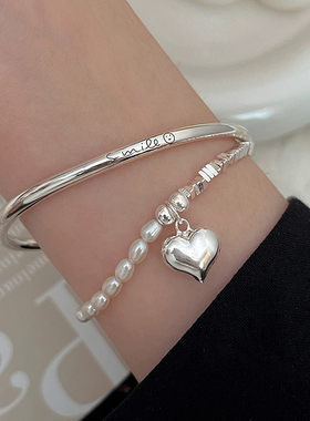 日韩女925银微笑手镯小众