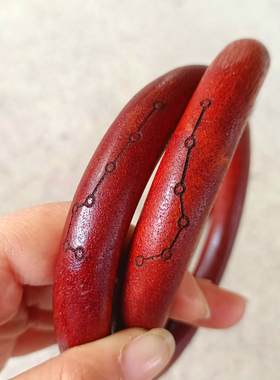 用品桃木乾坤圈手把件道