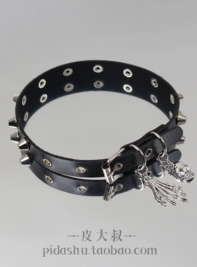 暗黑哥特风原宿PU皮质项圈