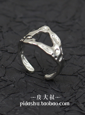 ins风几何指环开口不锈钢女戒指