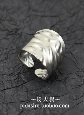 几何戒指304不锈钢钛钢指环可调