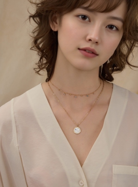 Star Ray银饰秘密花园仲夏蓝调吊坠项链精致锁骨链颈链毛衣链春夏