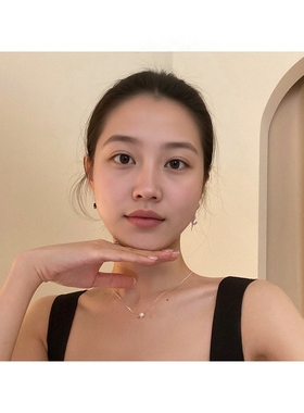 Star Ray极简风淡水珍珠纯银蛇骨项链女气质轻奢小众高级感锁骨链