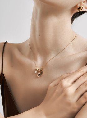 王玉雯同款 Star Ray 虎眼石项链配饰女生宝石吊坠锁骨链轻奢颈链