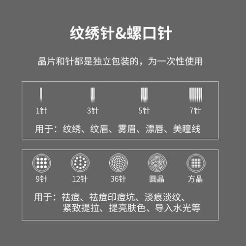 秋芙堂 纳米电动微针仪器针头美容滚针mts微晶头36针导入脸部晶片 - 图2