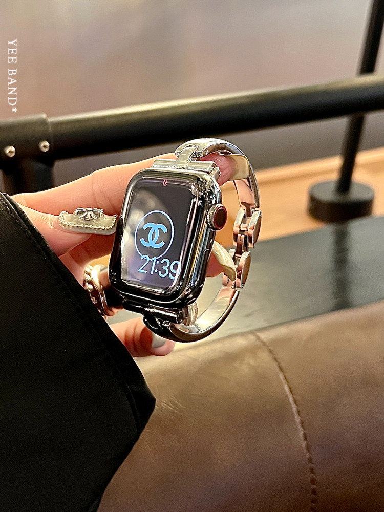 IAMYEE水滴手镯金属表带适用于AppleWatch5678S9S10S11苹果手表带,淘宝优惠券,粉丝福利购,淘宝优惠卷