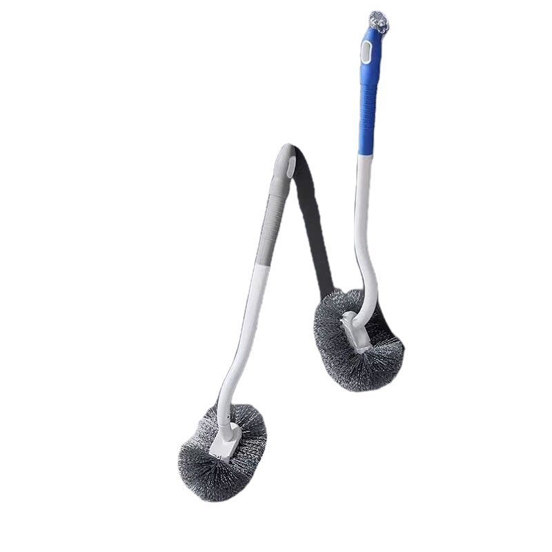 Toilet brush household long-handled soft-bristled punch-free toilet cleaning brush with tilted head multi-functional wall-mounted bathroom brush