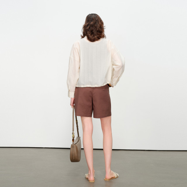 Wandian Summer Wear Coconut Milk White Jacket ບາງໆ 1242O08YT3