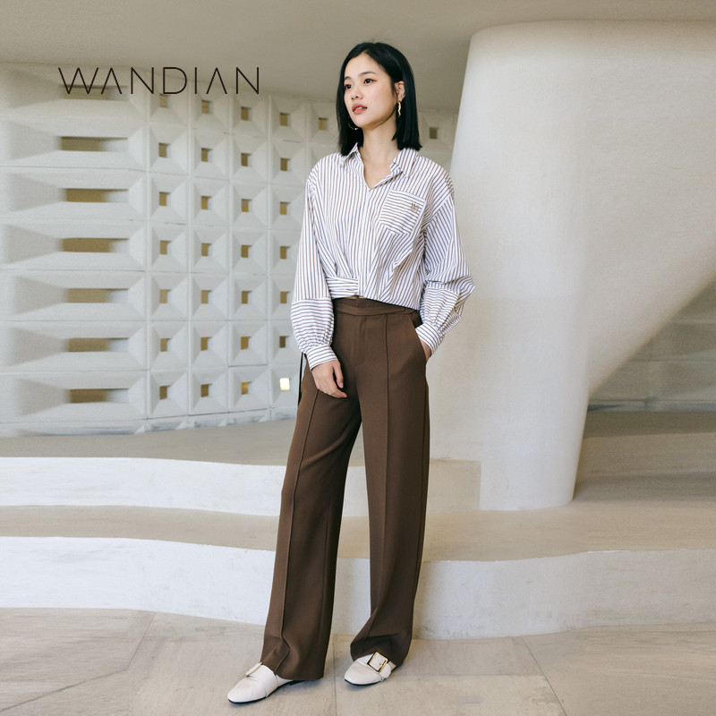 婉甸秋季日常休闲玛奇朵色阔腿裤下装1233P06RX2,淘宝优惠券,粉丝福利购,淘宝优惠卷