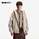 NOVERNEED marble dark pattern jacket ຫນັງ PU ສໍາລັບຜູ້ຊາຍ