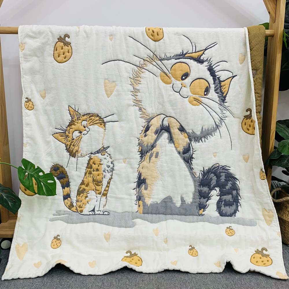 新款幼儿园空调被夏凉被春秋纯棉纱布成人儿童被子色织提花纱布毯,淘宝优惠券,粉丝福利购,淘宝优惠卷