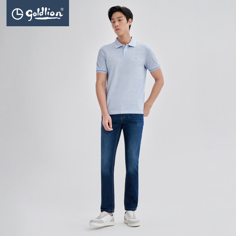 金利来秋季新款弹力牛仔裤男款舒适透气猫须水洗修身休闲男士裤子,淘宝优惠券,粉丝福利购,淘宝优惠卷