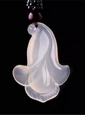 天然正品玛瑙玉吊坠兰花十二生肖守护神玉石项链本命佛玉佩男女