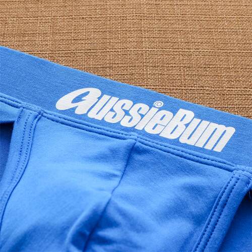 aussiebu男莫代尔纯棉低腰三角内裤高开叉纯白色学生吸汗性感彩虹 - 图1
