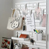 Suitable for household hole board accessories, universal hanging basket, grid, wall-mounted storage rack, punch-free parts hook storage box