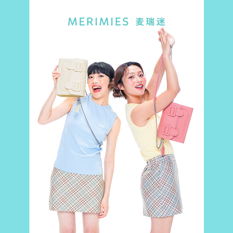 merimies麦瑞迷官方泰国剑桥包M号纯色单肩邮差包斜挎包包女包-图1