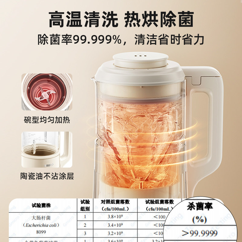 BRUNO破壁机家用全自动豆浆机非静音多功能婴儿料理机新款,淘宝优惠券,粉丝福利购,淘宝优惠卷