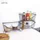 Kitchen storage basket multi-layer storage rack
