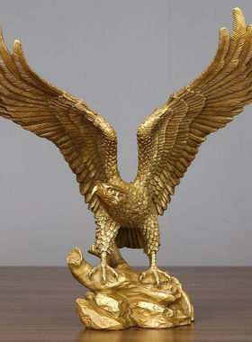 铜欣祥大展宏图铜老鹰摆件雄鹰办公室工艺品开业乔迁礼品客厅装饰