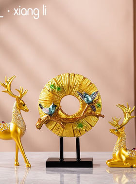 祥礼鹿摆件创意家居家装饰品室内客厅酒柜茶几电视柜玄关房间布置