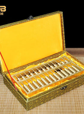 明班铜如意算盘办公室桌装饰开业礼品摆件公司店铺前台创意工艺品