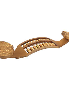 新中式黄铜如意算盘招财摆件如意仿古铜算盘九挡八挡算盘商务开业