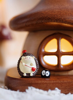 蘑菇房子小夜灯实木充电LED灯床头母婴喂奶儿童房装饰氛围伴睡灯