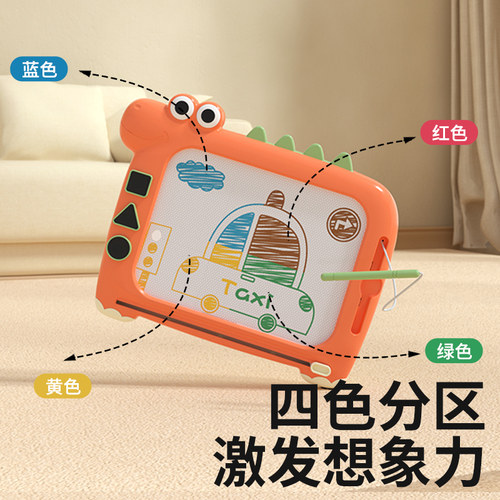 儿童双面画板玩具磁性手写字板婴儿幼儿画画1岁2宝宝家用涂鸦涂色 - 图3