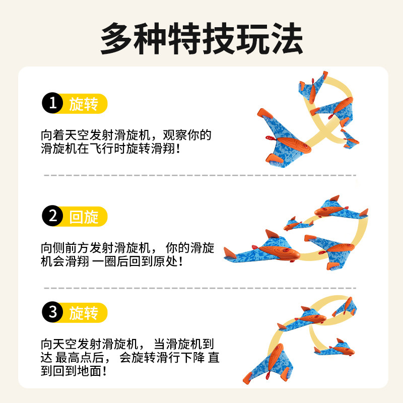 儿童泡沫手抛飞机户外玩具软可回旋宝宝弹射手拉飞盘小朋友亲子男,淘宝优惠券,粉丝福利购,淘宝优惠卷