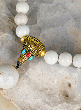 月球白月光雨天会冒水珠108颗圆珠10mm项链你一生所爱送她TXH8025