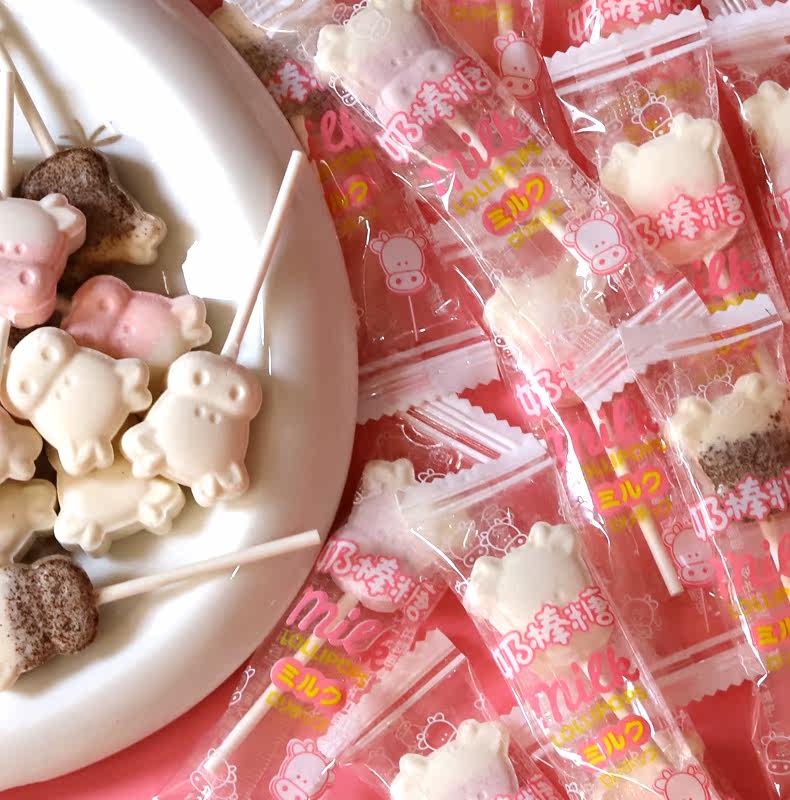 牛头奶棒糖网红奶片糖小孩子棒棒糖 蜜小婕糖果