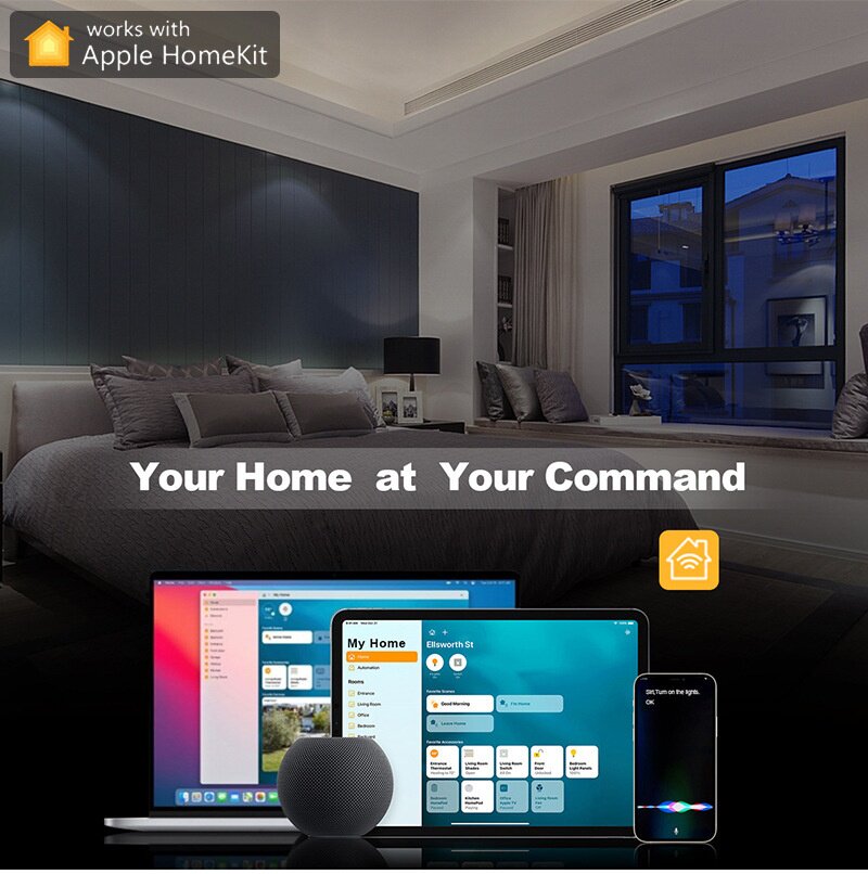 Homekit开关Apple 智能wifi按键开关86零火苹果Siri语音控制墙壁