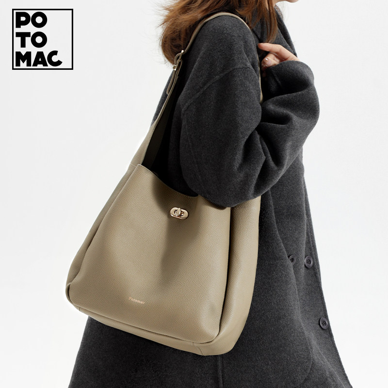 【特价清仓】potomac捡漏真皮包女单肩托特包牛皮手提菜篮子包包,淘宝优惠券,粉丝福利购,淘宝优惠卷