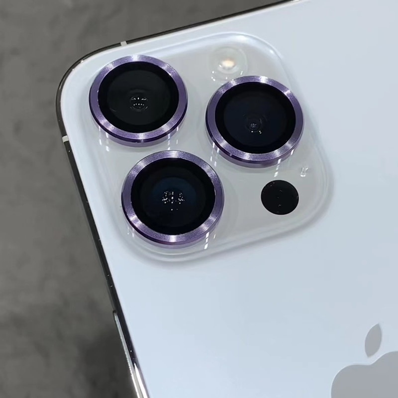 iPhone13苹果15promax鹰眼镜头贴膜11pro带定位神器适用14plus秒贴高清HD手机镜头保护膜12mini金属圈玻璃膜 - 图2