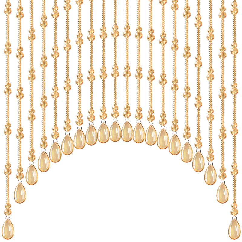 水晶珠帘门帘隔断帘家用帘子客厅屏风装饰玄关窗帘免打孔新款珠链