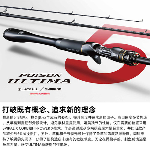 25款SHIMANO禧玛诺荣光三代POISON ULTIMA荣3鲈鱼鳜鱼远投路亚竿 - 图0