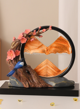 喜上眉梢新中式流沙画沙漏摆件