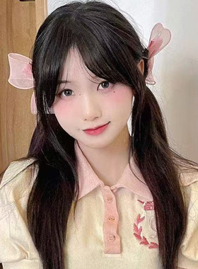 网纱蝴蝶结侧边对夹韩版甜美公主风发夹少女可爱发卡女童头饰夹子