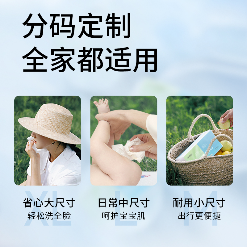 雀氏婴儿绵柔巾儿童洗脸巾加厚珍珠纹干湿两用亲肤非湿巾3包