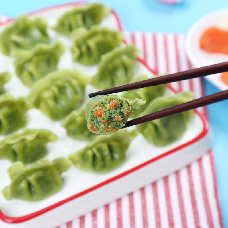 三全儿童饺虾仁胡萝卜鳕鱼海苔饺子虾仁玉米三鲜馄饨宝宝速食点心-图1