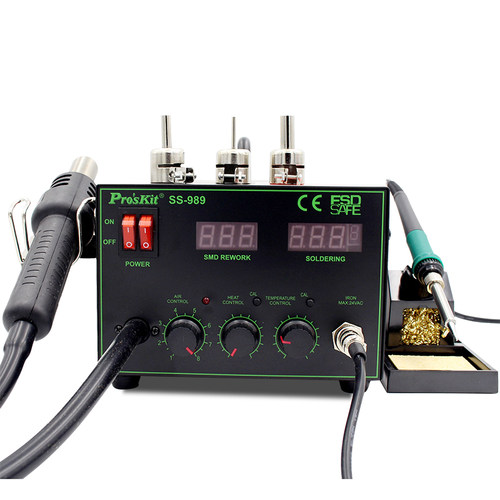台湾宝工SS-989H热风拆焊台二合一恒温电烙铁热风枪拆焊台700W - 图1
