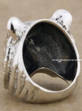 复古男士纯银饰品生肖戒指