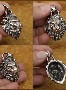 男士925银精致狮子王吊坠