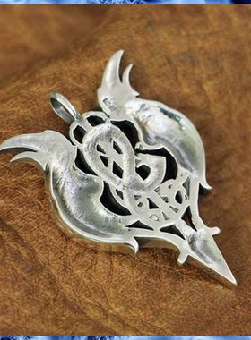 复古乌鸦饰品男士纯银吊坠