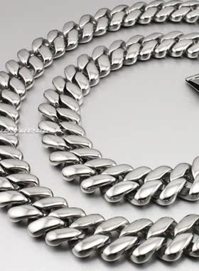 银色时尚风菱形钛钢项链包邮