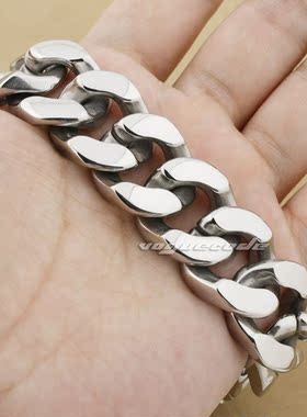 厚重型时尚男款钛钢手链 Cool朋克风潮骑士个性霸气骷髅头手链男